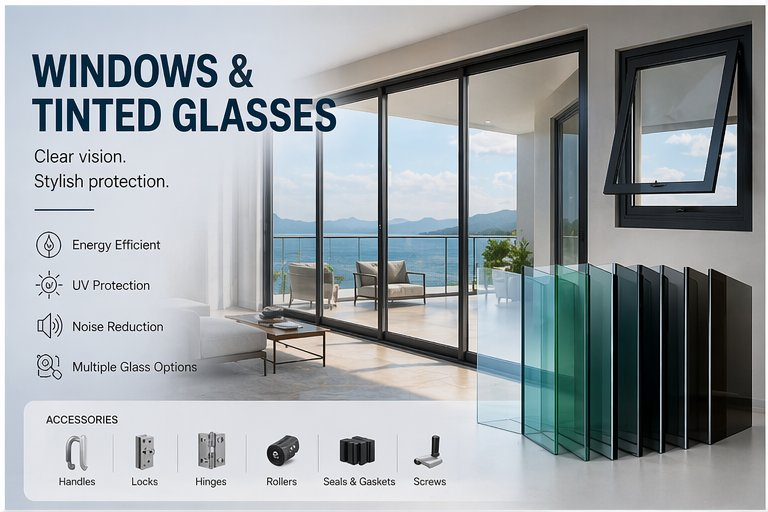 Windows and tinted glass